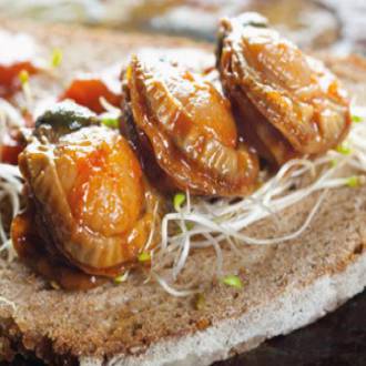 Zamburiñas en salsa de vieira